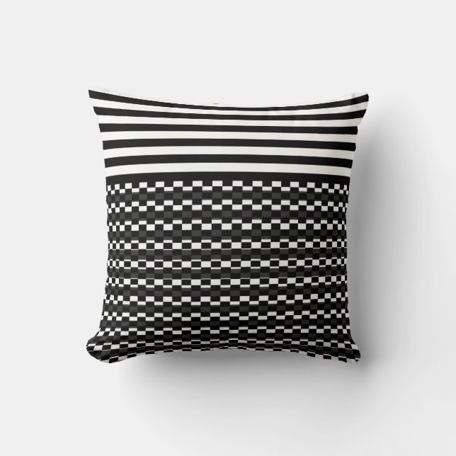 Coussin Amusant et joli noir et blanc (Recto)