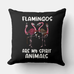 Coussin Amusant Flamant rose Oiseaux Esprit Animal