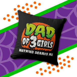 Coussin Amusant Halloween Rien ne me fait peur Papa de 3 f