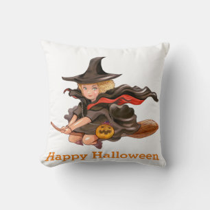 Coussin Amusant Happy Halloween Citrouille Jeu d'oreiller