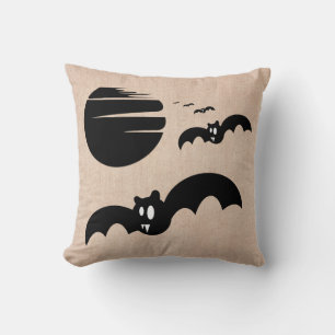 Coussin Amusant Joyeux Halloween Farce ou Friandise Chauve