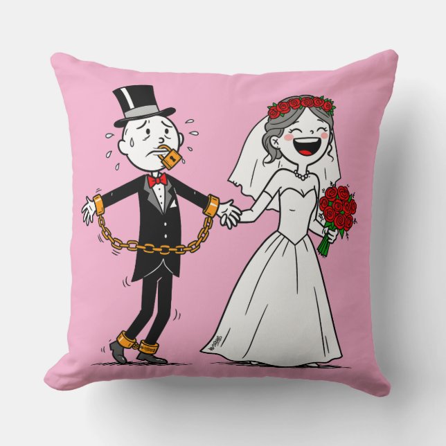 Coussin Amusant mariage heureux (Recto)