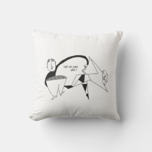 Coussin Amusant mode de vie de chat sweatshirt amusant