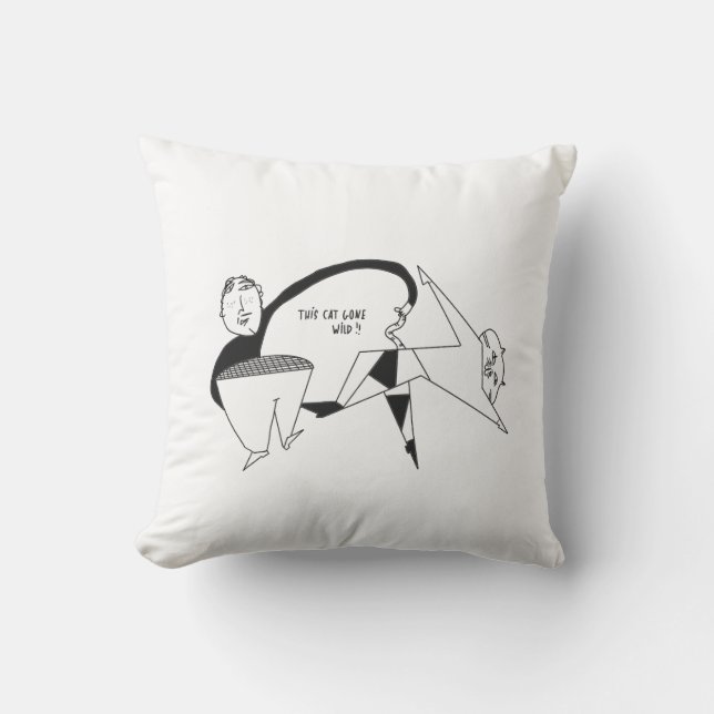 Coussin Amusant mode de vie de chat sweatshirt amusant (Recto)