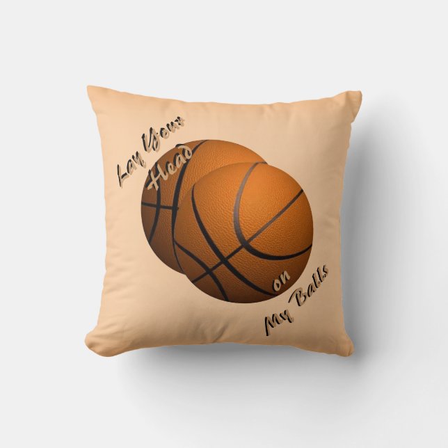 Coussin Amusant Mojo de basket-ball Jeter l'oreiller (Recto)
