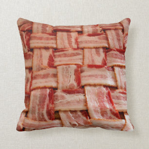 Coussin Amusant Motif de viande de bacon