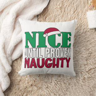Coussin Amusant Nice Jusqu'À La Plaisanterie De Noël Naugh