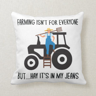 Coussin Amusant paysan qui cultive le Humour de jeu de mot