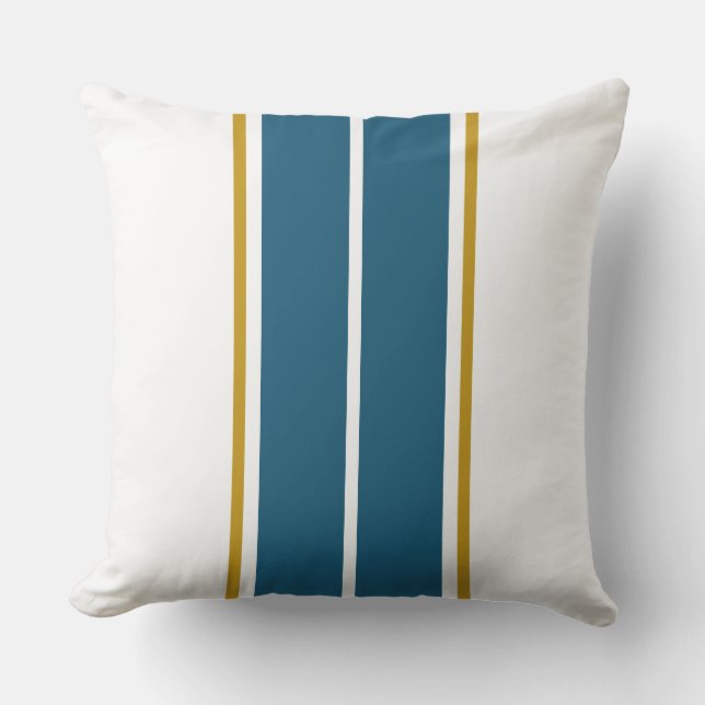 Coussin Amusant Sporty Elégant Océan Turquoise White Racin (Recto)