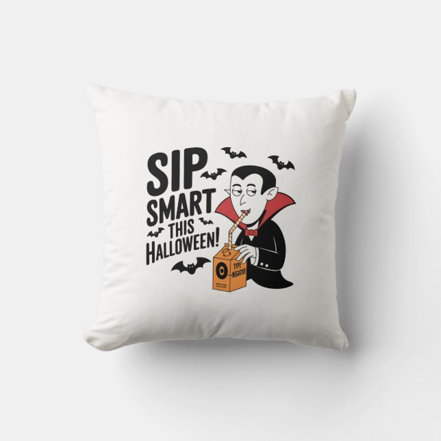 Coussin Amusant Vampire Thème Halloween Design (Recto)