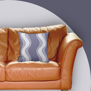 Coussin Amusant Violet Onde Motif Jeu d'oreiller