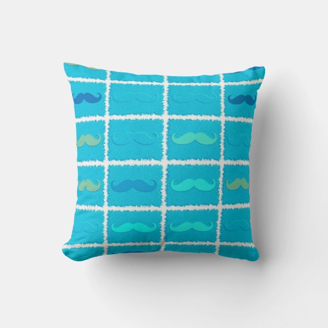 Coussin Amusante Fille pourpre Moustache (Recto)