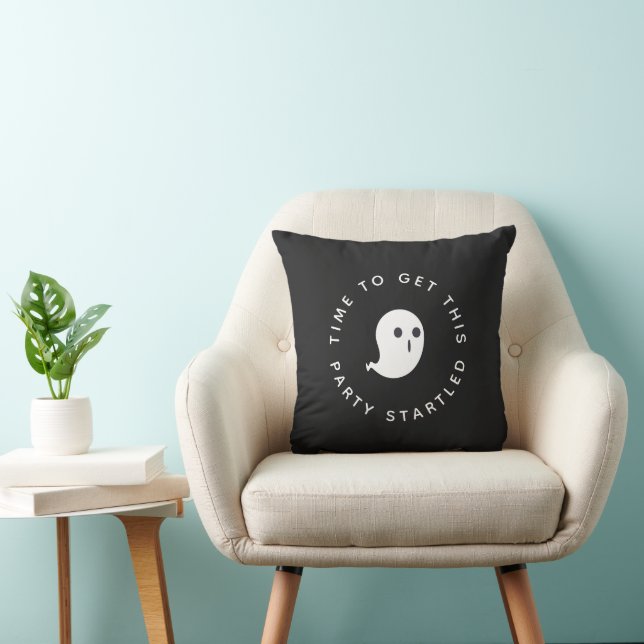 Coussin Amusante Mignonne Halloween Ghost Party Pun (Chaise)