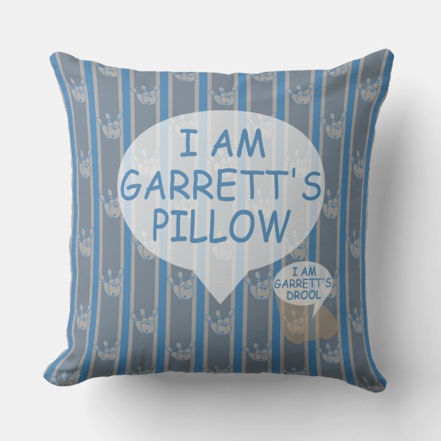 Coussin Amusants et fantaisie Bowling personnalisable (Recto)