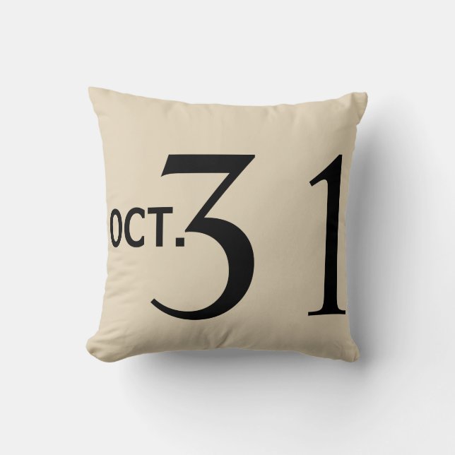 Coussin Amusants Halloween 31 octobre (Recto)