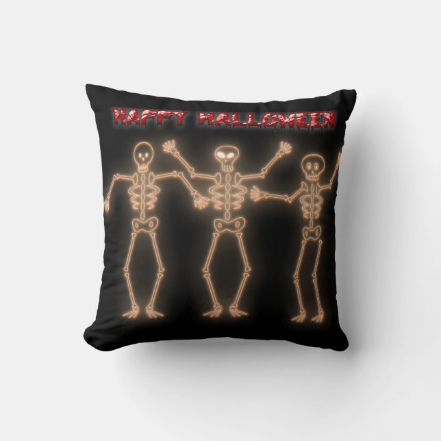 Coussin Amusants Halloween Dansant Skeleton Thaillow (Recto)