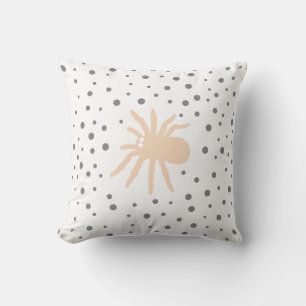 Coussin Amusants Halloween Orange & Black Spider