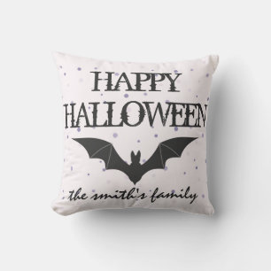 Coussin Amusants Halloween Trick ou Treat Bat Burlap