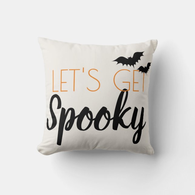 Coussin Amusants Happy Halloween chauve "Let's Get Éffraya (Recto)
