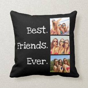 Coussin Amusants Meilleurs Amis Jour Citer 3 Photo Collage