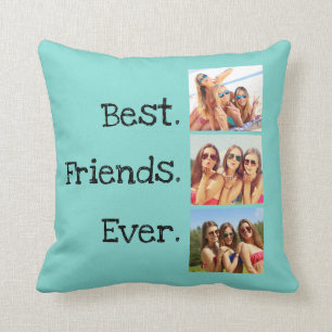Coussin Amusants Meilleurs Amis Jour Citer 3 Photo Collage