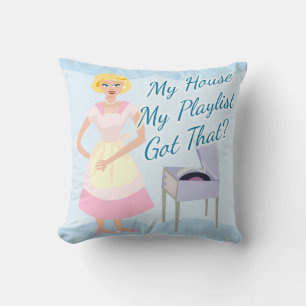 Coussin Amusants Playlist Musique Lover Kitsch Cartoon Fem