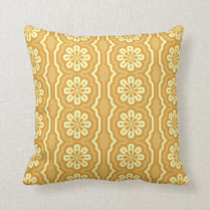 Coussin amusement les années 70 jaune et mûr