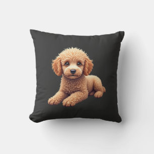 Coussin Amusing Poodle Amoureux Animaux Chiens Graphique M