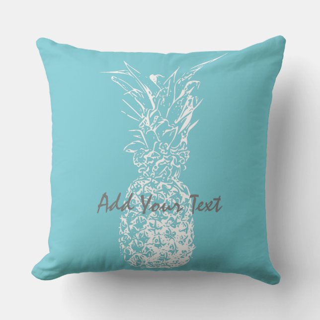 Coussin Ananas blanc (Recto)