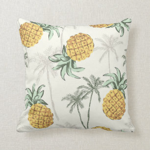 Coussin Ananas et copie tropicale de paume