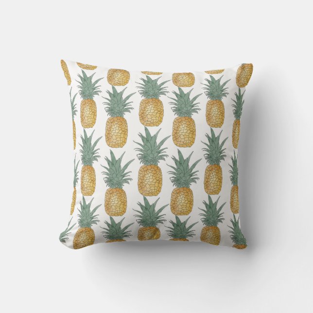 Coussin Ananas été tropical tropiques (Recto)