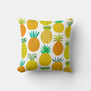 Coussin Ananas Isolé : Motif Vintage sans joint.
