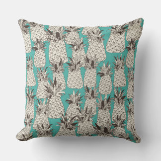 Coussin ananas mer turquoise