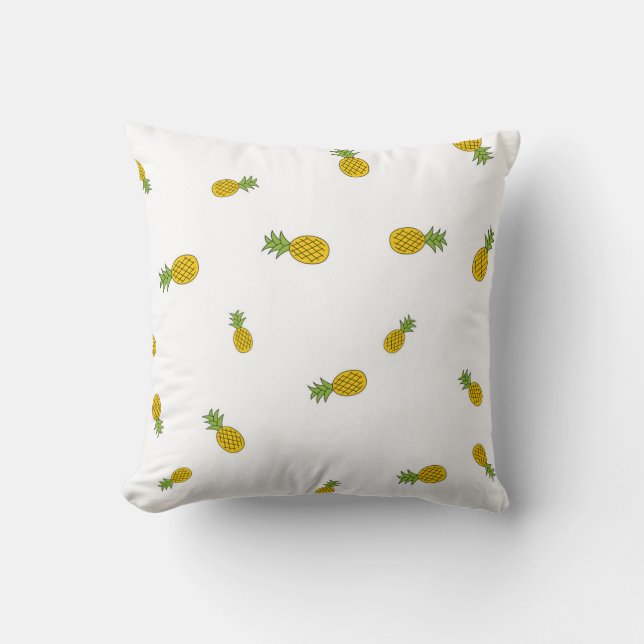Coussin Ananas mignon motif sans couture arrière - plan. V (Recto)