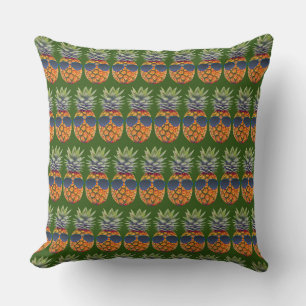 Coussin Ananas Portant des lunettes de soleil Motif Foodie