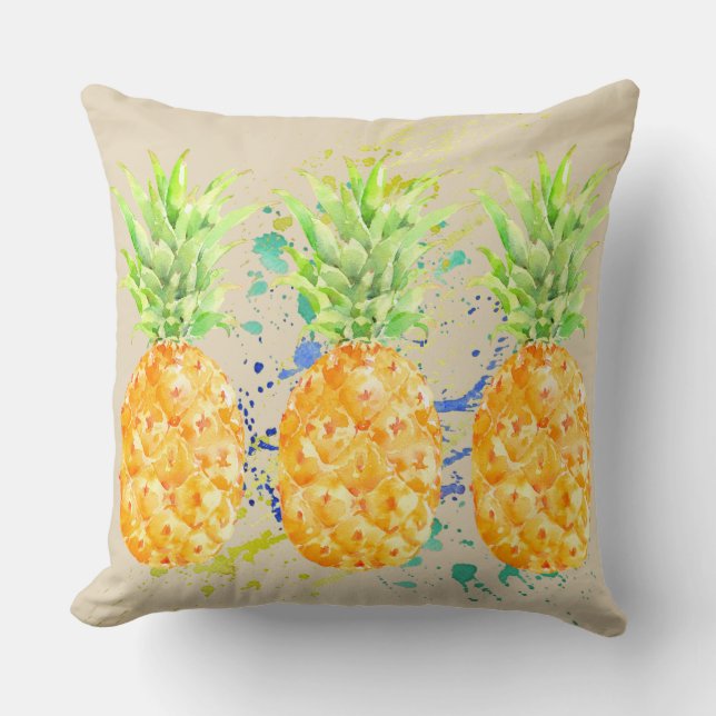 Coussin Ananas tropicaux Abstraits (Recto)