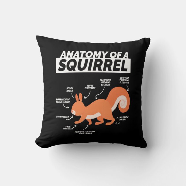 Coussin Anatomie D'Un Écureuil (Recto)