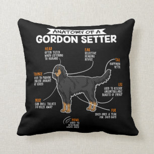 Coussin Anatomie D'Un Gordon Setter Drôle Chien Propriétai