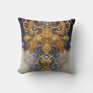 Coussin Ancien Aztèque et Celtique symboles Abstraits méla