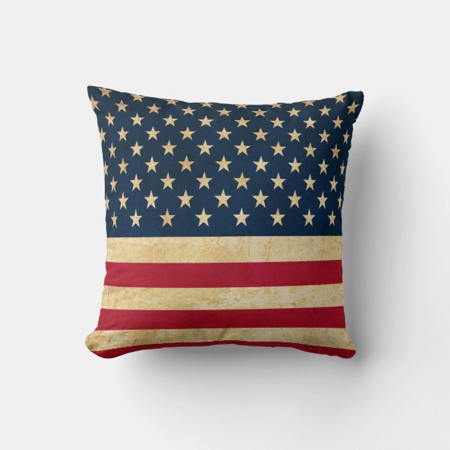 Coussin Ancien drapeau américain (Recto)
