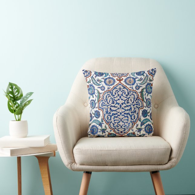 Coussin Ancien floral ottoman Iznik (Chaise)
