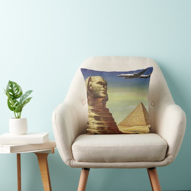 Coussin Ancien Grand Sphinx de Gizeh, Pyramides d'Égypte (Chaise)