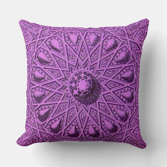 Coussin ancien motif moyen-oriental (Recto)