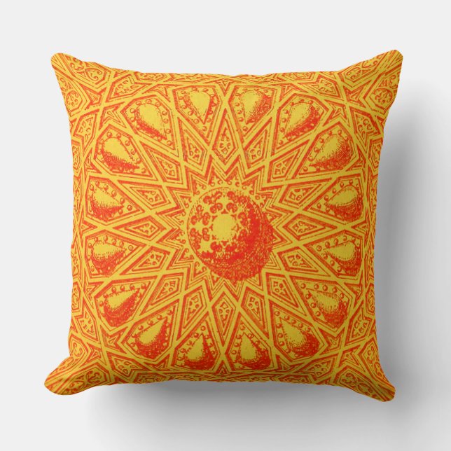 Coussin ancien motif moyen-oriental (Recto)