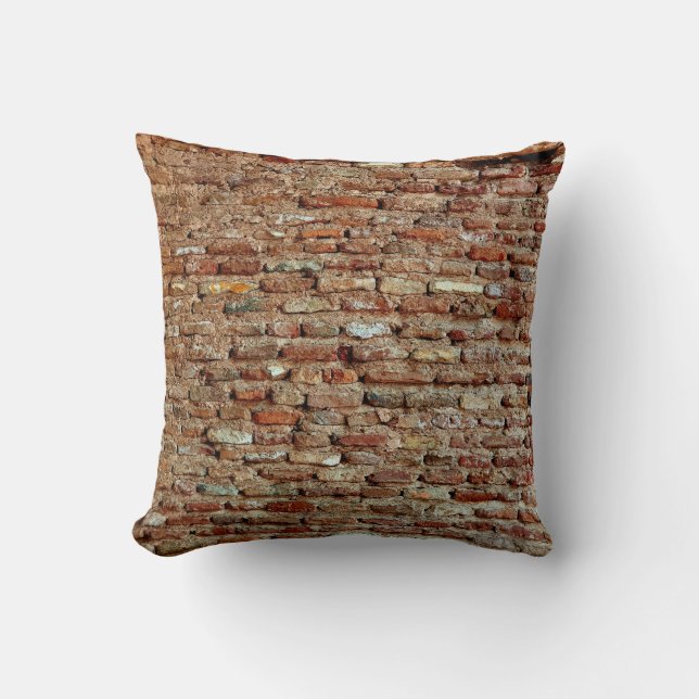 Coussin Ancien mur de briques texturées de Lal Killa India (Recto)