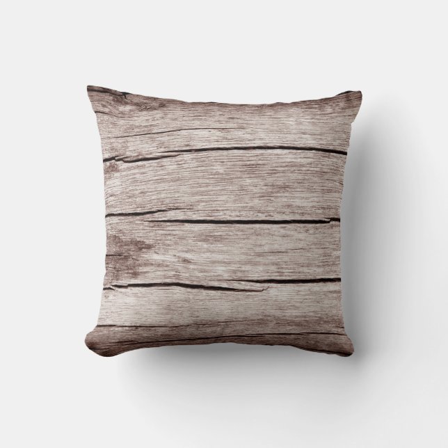 Coussin Ancien parquet avec fissures, Vieux bois texture  (Recto)