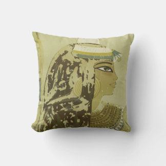Coussin Ancien Vintage voyage de la tête de la reine égypt