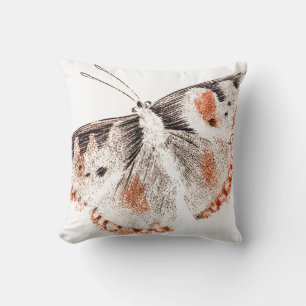 Coussin Ancienne illustration de papillon vintage