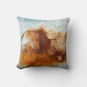 Coussin  Ancienne plaque d'acier rouillé, ancienne texture