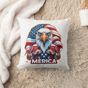Coussin Anciens Combattants Drapeau américain Merica Aigle